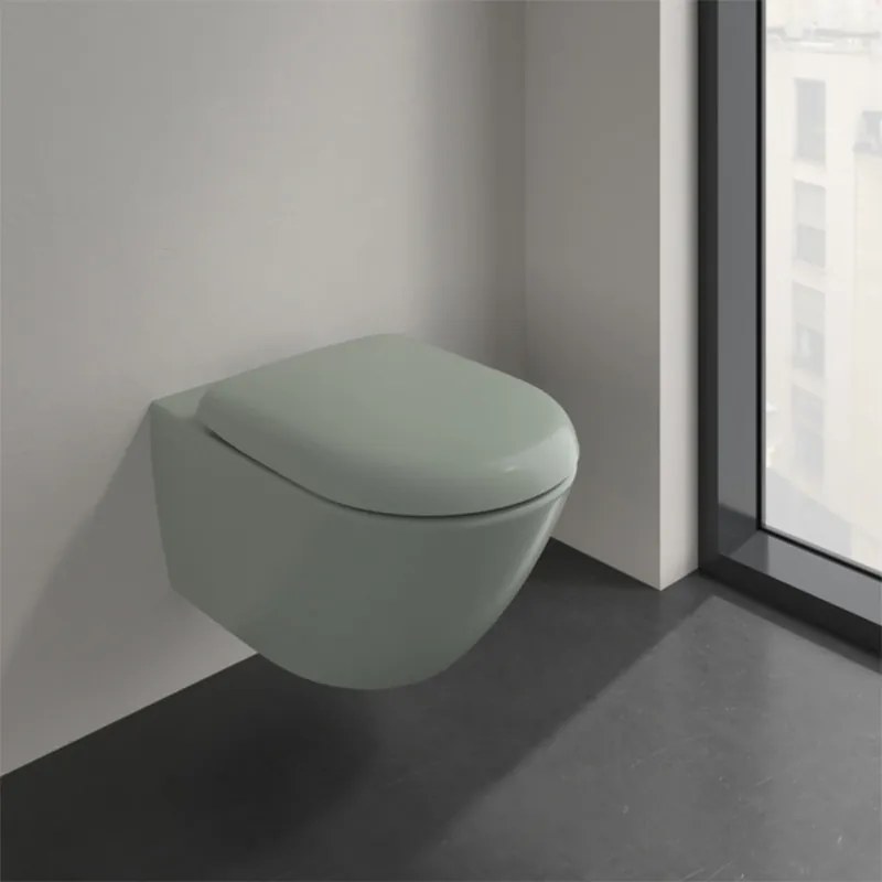 Vas wc suspendat, Villeroy & Boch, Antao, rimless, cu TwistFlush, verde mat