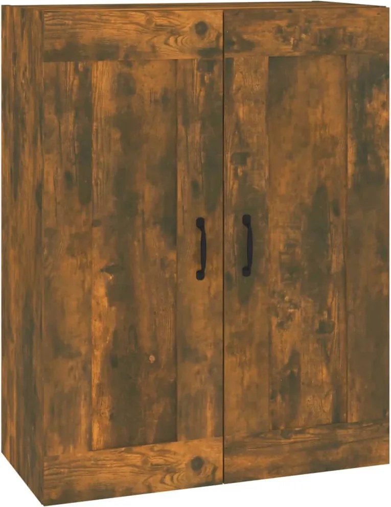 vidaXL Dulap de perete suspendat, stejar fumuriu, 69,5x32,5x90 cm