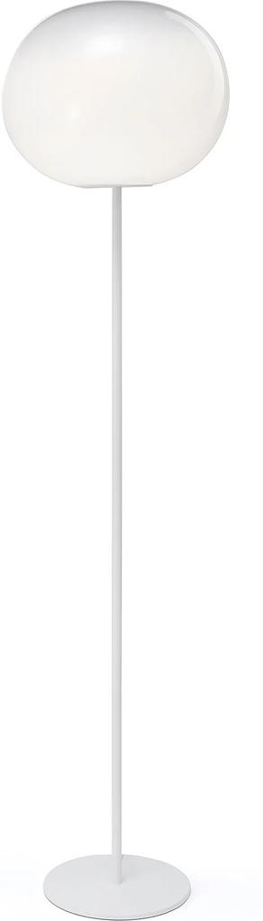 Aria XL - Lampă de podea albă cu abajur rotund