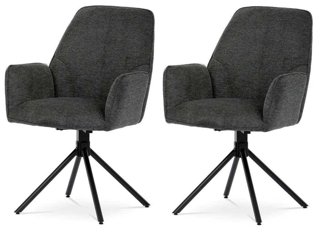 Set de scaune de sufragerie cu mecanism deîntoarcere HC-522 GREY2, 2 buc.
