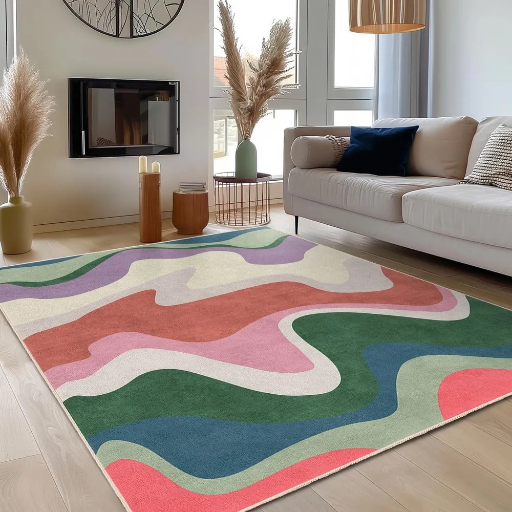 Covor tip traversă lavabil 60x230 cm Squiggly Breeze – Mila Home