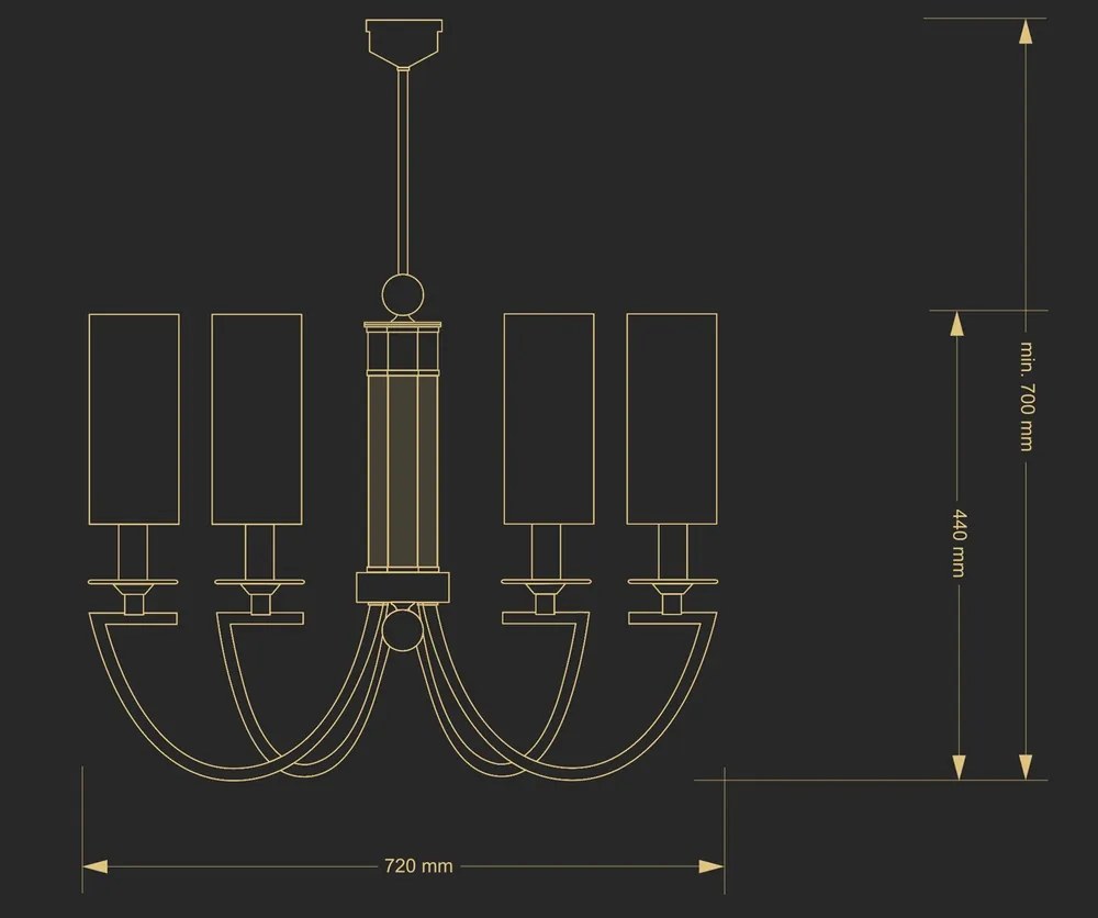 Candelabru 4 brate elegant design clasic realizat manual Lea