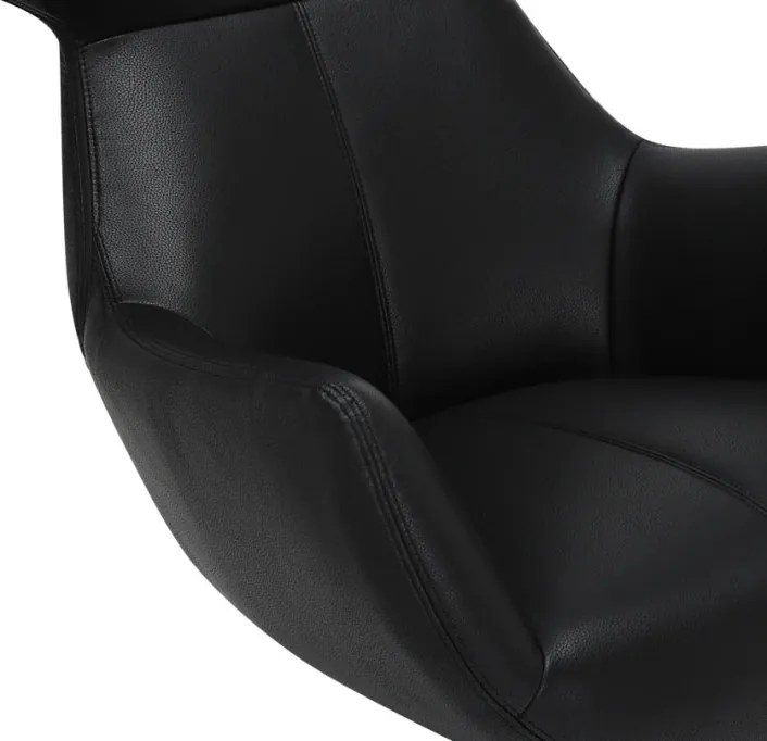 Fotoliu pivotant VOGUE piele sintetica neagra