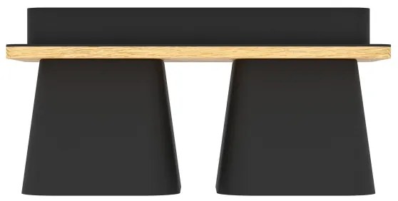 Plafonieră Eglo 390007 RUSCIO 2xE27/40W/230V negru/maro