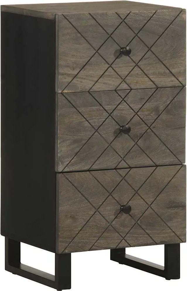 vidaXL Bufetă neagră 40x33x75 cm lemn masiv de mango