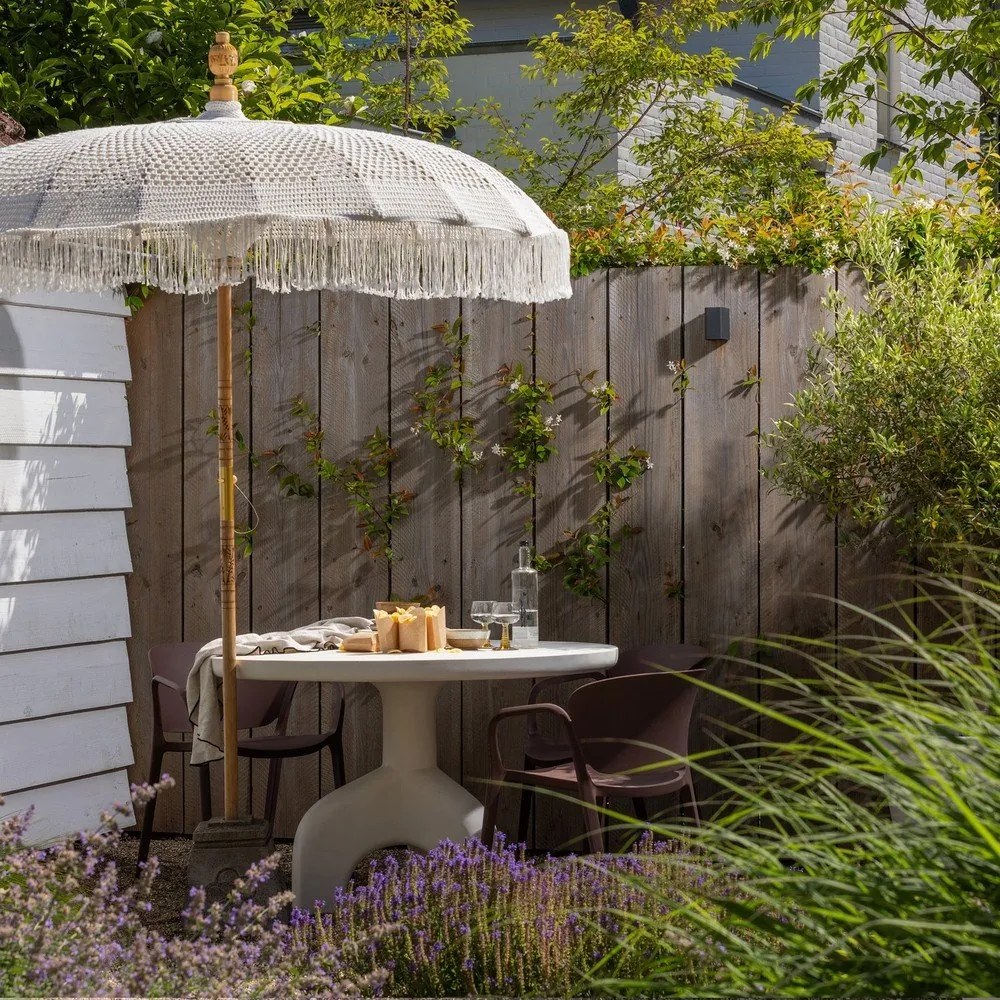 Masă de grădină rotundă din plastic ø 120 cm Luno – WOOOD