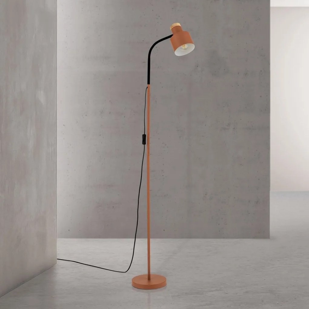 Lampa de podea cu spot directionabil Gili rosu coral