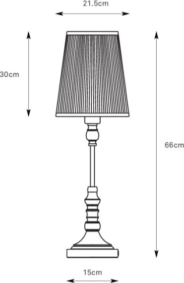 Markslöjd 108970 - Lampă de masă NOBLE 1xE14/40W/230V 66 cm alb/alamă