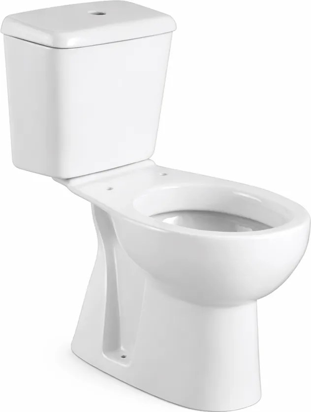 OSLO || Vas WC monobloc, adânc, cu rezervor, evacuare orizontală, ceramică, alb