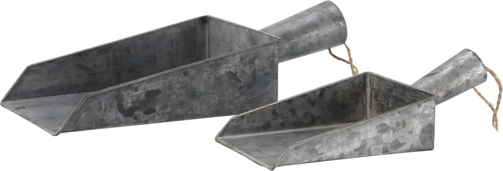 Set 2 tavi decorative, din metal, cu maner, Antique