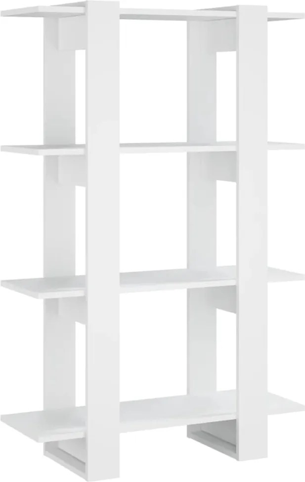 vidaXL Bibliotecă/Separator cameră, alb, 80x30x123,5 cm