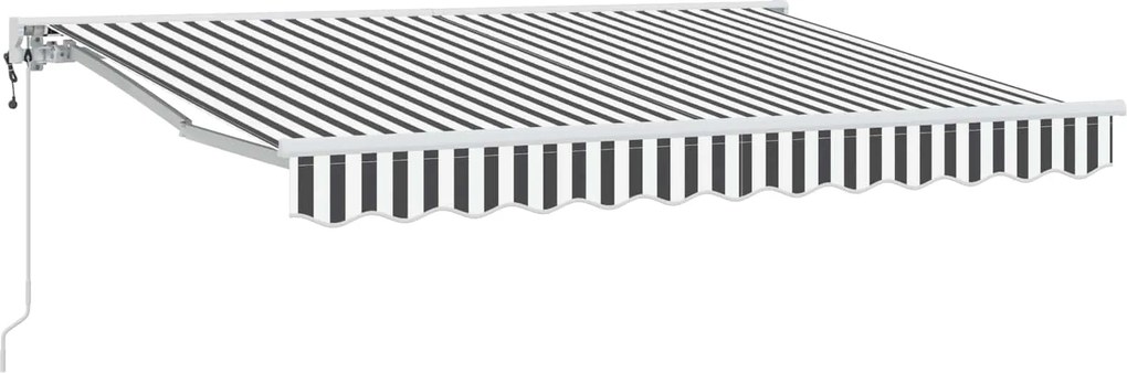 vidaXL Cort electric retractabil Antracit și Alb 3,5 x 2,5 m