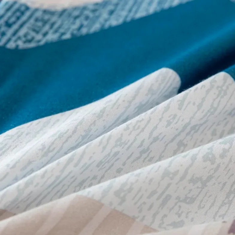 Lenjerie de pat din microfibra CHEVRONIX albastru-violet Dimensiune lenjerie de pat: 2 buc 70 x 80 cm | 160 x 200 cm