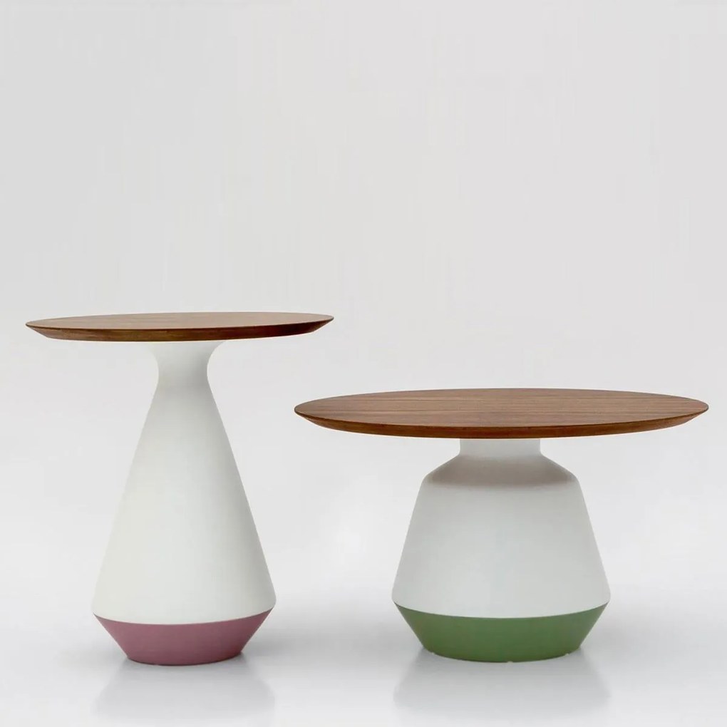 Masuta Living design LUX din ceramica si lemn Amira, 45cm