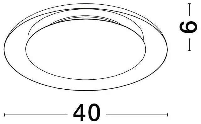 Plafoniera LED design modern EPOSI negru D-40cm