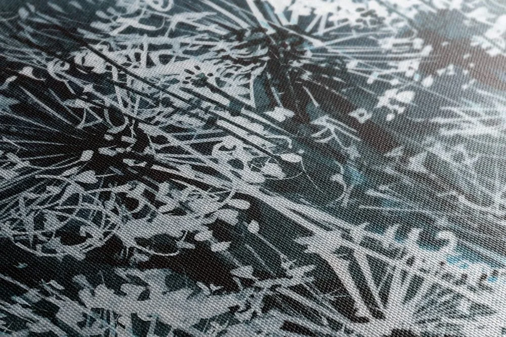 Tablou păpădie cu elemente abstracte
