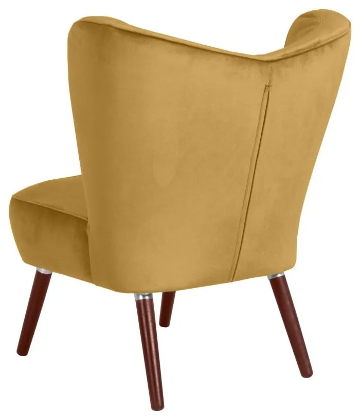 Fotoliu Max Winzer Sari Velvet, galben