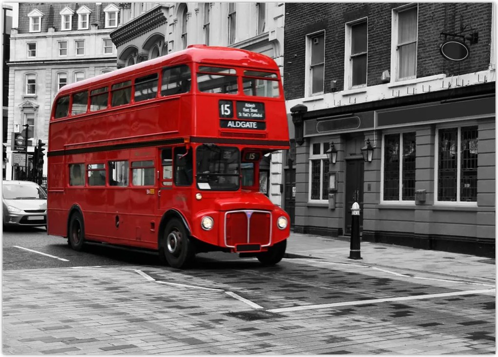 Tablou - Londra cu autobuz (70x50 cm)