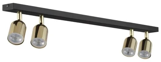 Spot TOP 4xGU10/10W/230V negru/auriu