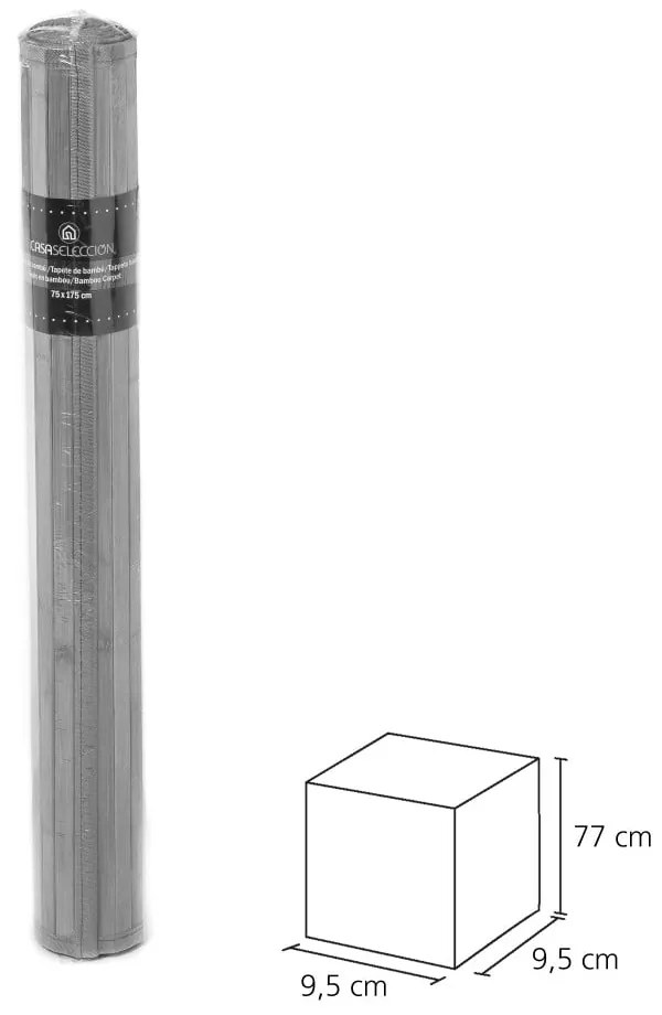 Covor verde/gri din bambus 75x175 cm – Casa Selección