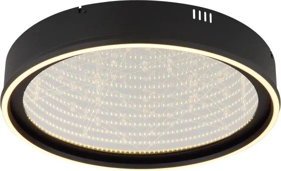 Globo 68288D - Plafonieră LED reglabilă MIRRORA 40W/230V Ø 51,5 cm neagră + telecomandă