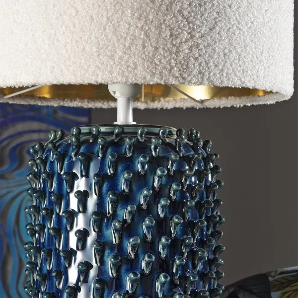 ONLI - Lampă de masă CERAMICA 1xE27/15W/230V 57 cm albastru/crem