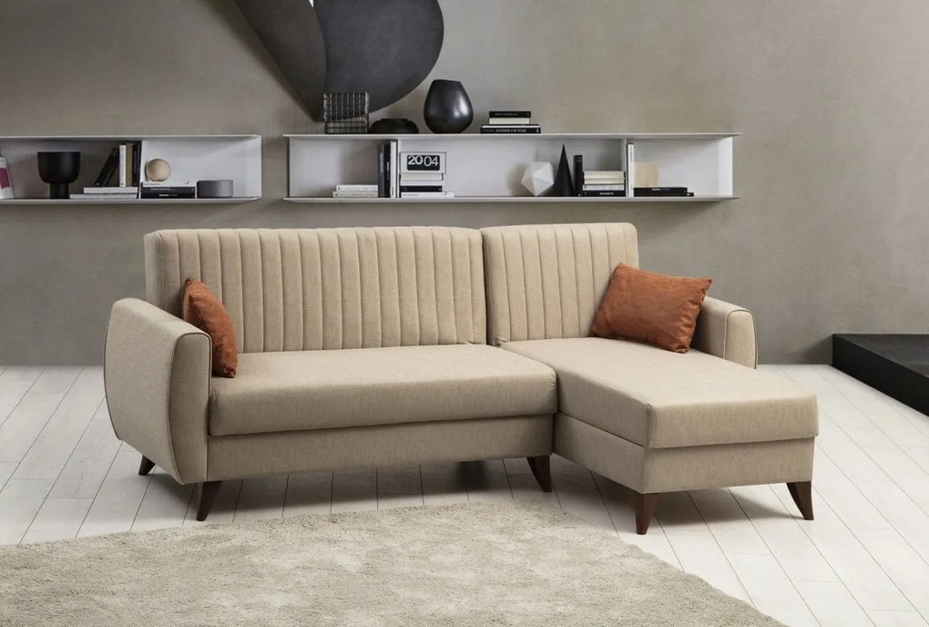Canapea extensibilă de colț Alkon - Beige