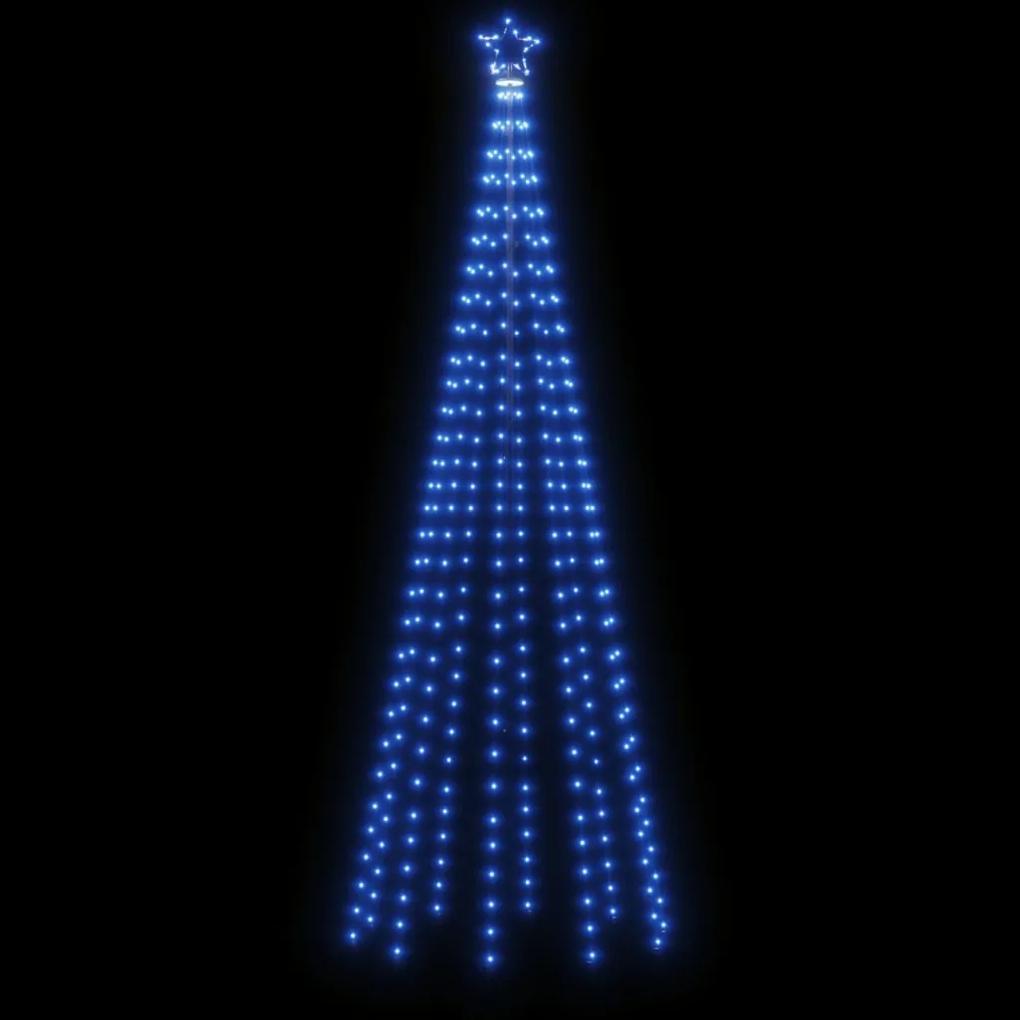 Brad de Craciun, 310 LED-uri albastre, 300 cm, cu tarus Albastru, 300 x 100 cm, 1