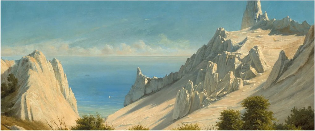 Tablou - Georg Emil Libert, View of Sommerspiret, the Cliffs of Møn, reproducere (120x50 cm)