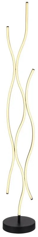 Lampadar LED, lampa de podea design modern Geronimo negru, maro