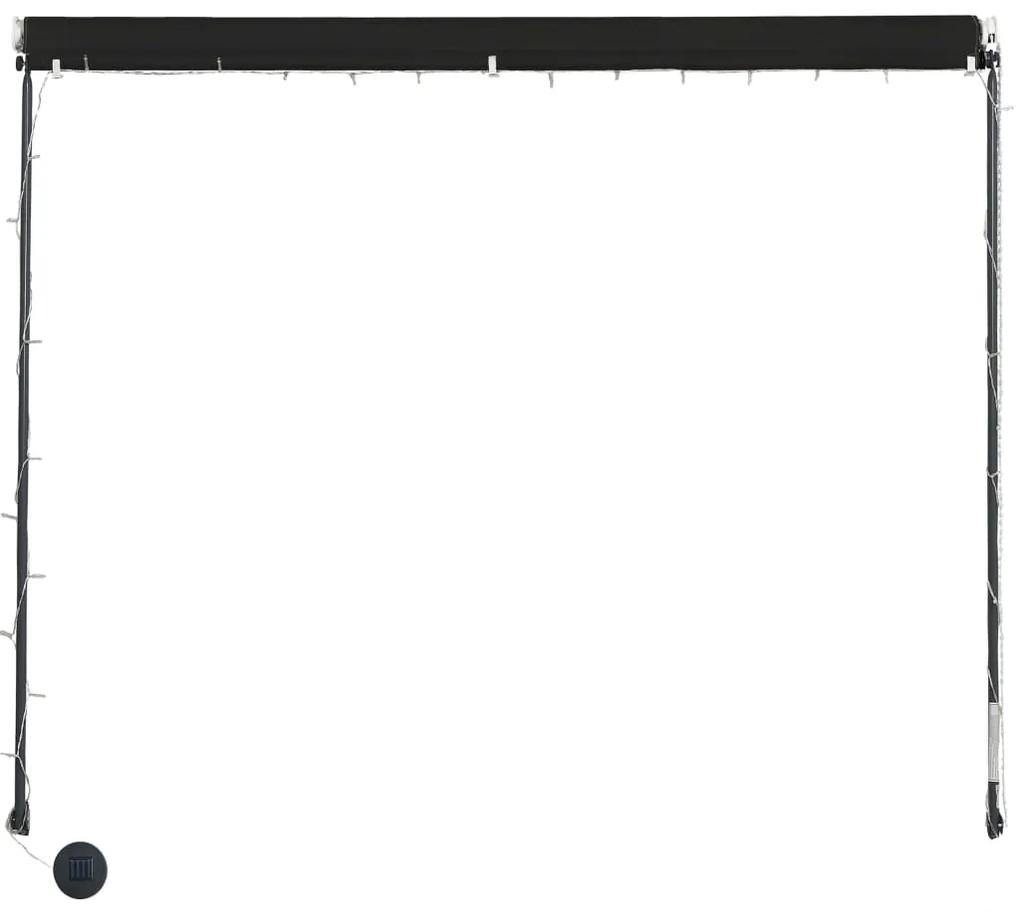 Copertina retractabila cu LED, antracit, 350 x 150 cm Antracit, 350 x 150 cm