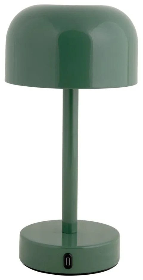 Veioză verde LED cu abajur din metal (înălțime 24,5 cm) James – Leitmotiv