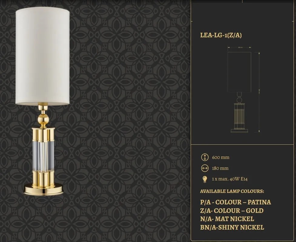 Veioza eleganta design clasic realizat manual Lea