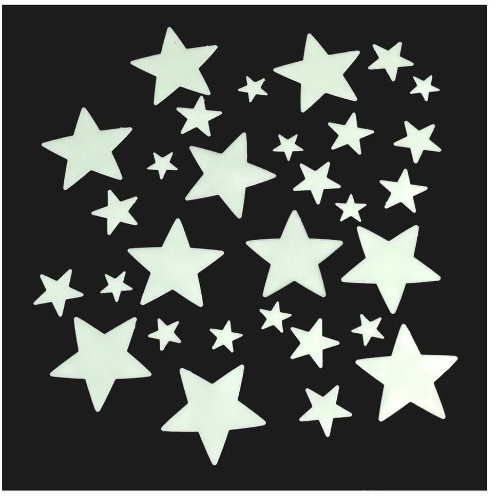 Set 30 decoraţiuni steluţe fosforescente Rex London