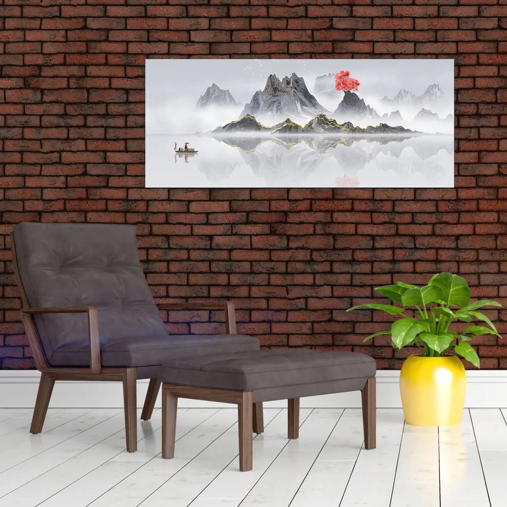 Tablou - Munții în ceață (120x50 cm)