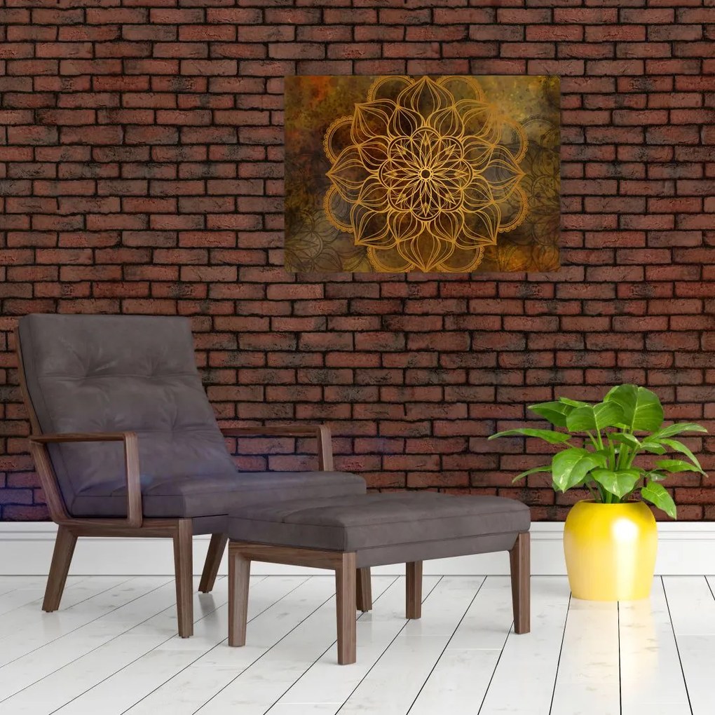 Tablou pe sticlă - Mandala bucuriei (70x50 cm)