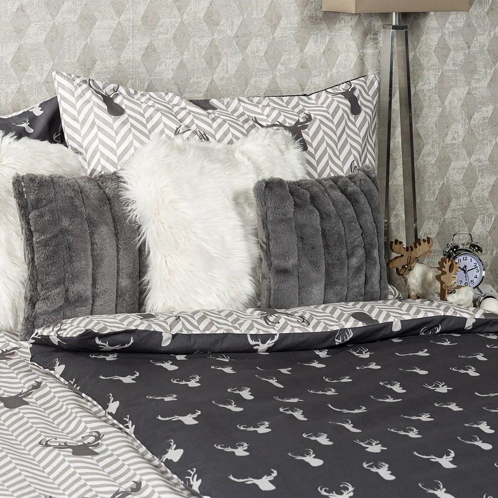Lenjerie de pat din bumbac 4Home Reindeer, 140 x 220 cm, 70 x 90 cm, 140 x 220 cm, 70 x 90 cm
