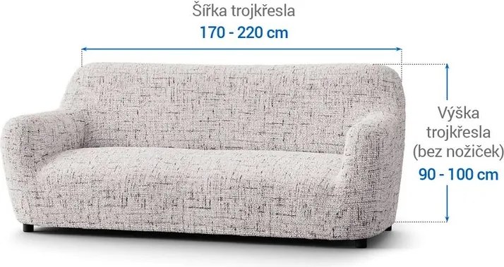 Gaico Huse bielastice VITTORIA smântânii fotoliu triplu (l. 170 - 220 cm)