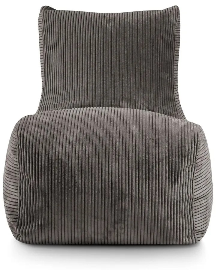 Fotoliu bean bag verde cu tapițerie din catifea reiată Lounge – SLOWDOWN