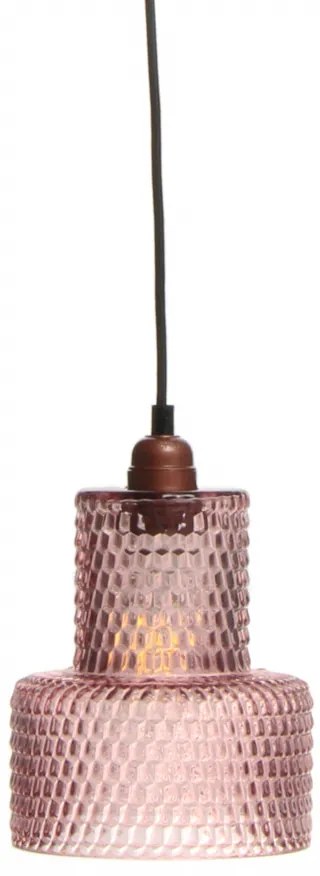 Lustra din sticla Mona roz, un bec