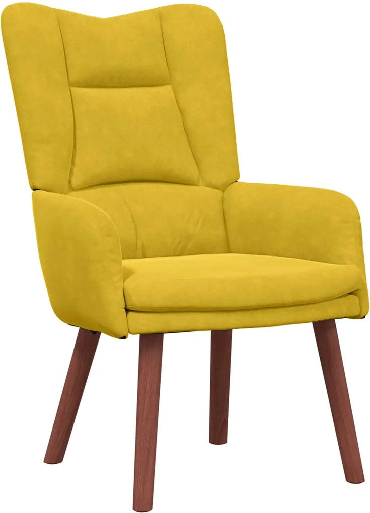 vidaXL fotoliu Galben 63 x 67 x 94 cm Catifea