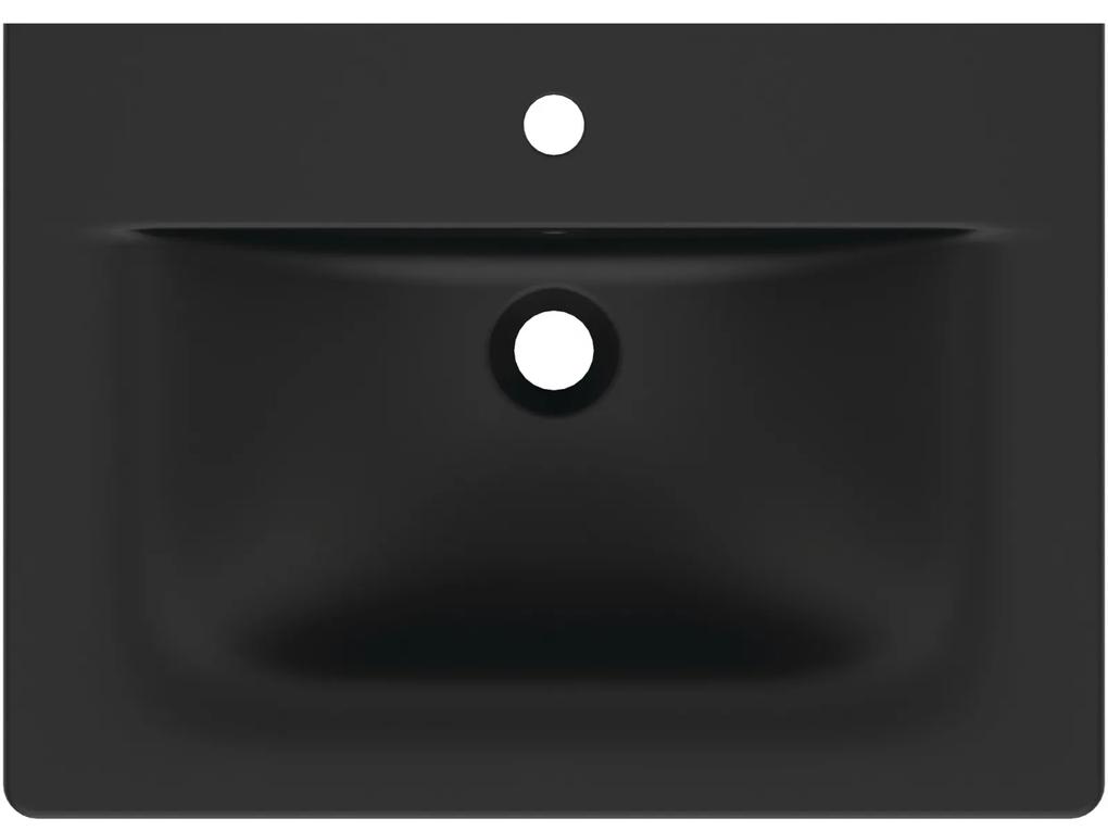 Lavoar incastrat negru mat 64 cm, dreptunghiular, Ideal Standard Connect Air Negru mat, 640x460 mm