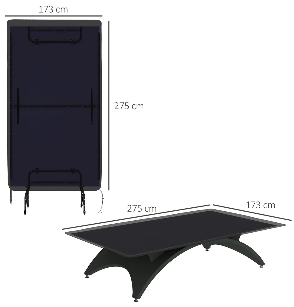 SPORTNOW Husă Protecție Masa Ping-Pong 2.8m x 1.5m, Rezistentă la Apă/UV, pentru Mese Pliabile/Fixe | Aosom Romania