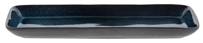 Tavă de servire din ceramică 14x38 cm Gastro Dark Blue/Black – Bitz