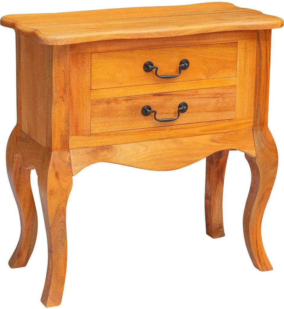 vidaXL Masă laterală natural 60,5 x 30 x 61 cm Lemn masiv de mahon