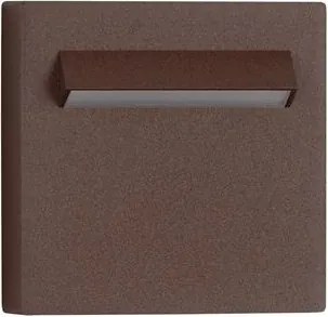 Spot aplicat exterior LED 3000K, IP65 RECTO corten