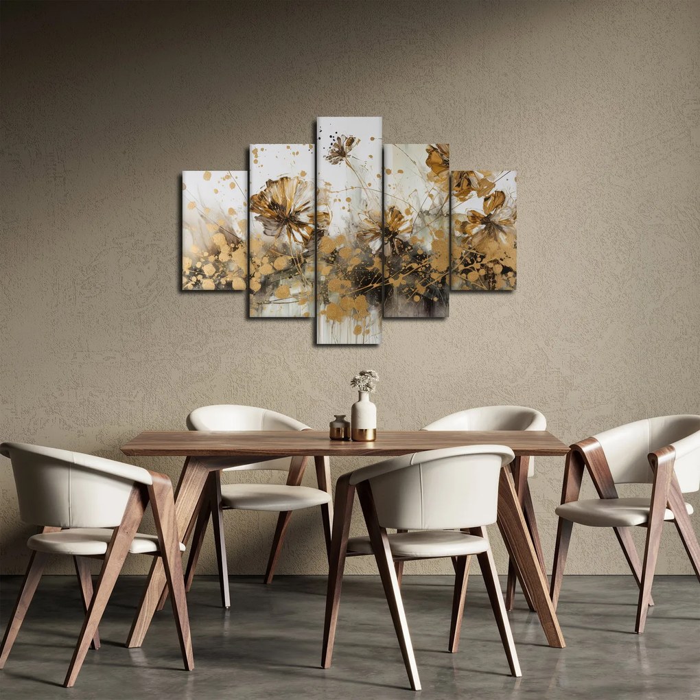 Tablou - pictură abstractă florală (150x105 cm)