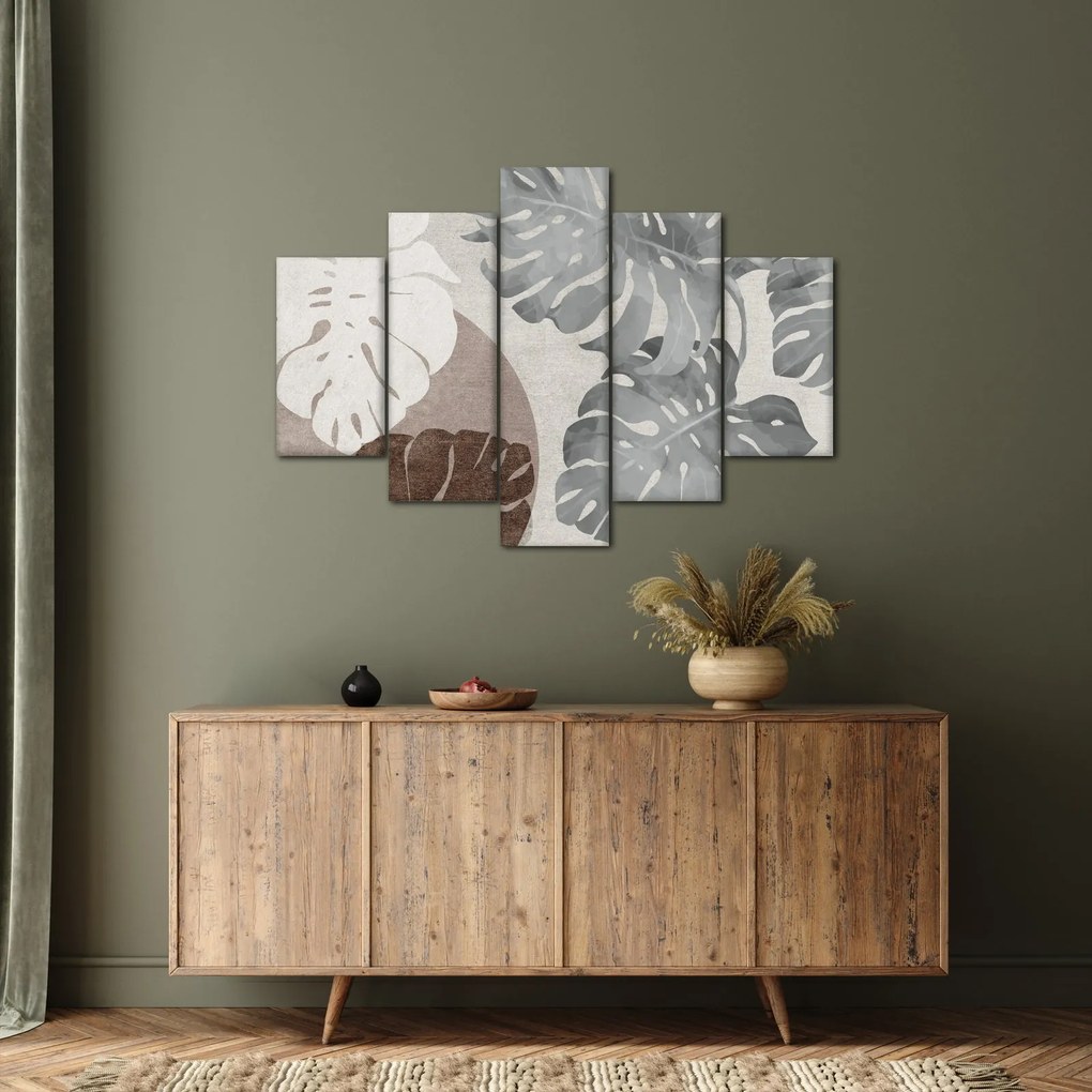 Tablou - Design cu frunze (150x105 cm)