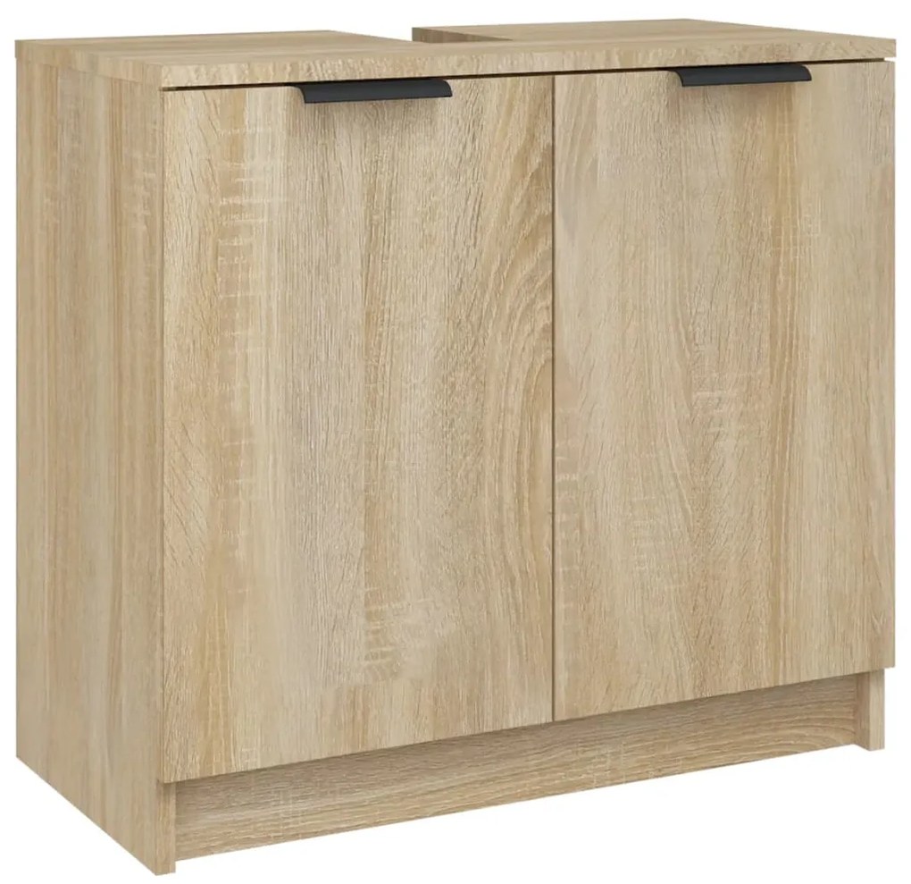 811307 vidaXL Dulap de baie, stejar sonoma, 64,5x33,5x59 cm, lemn compozit