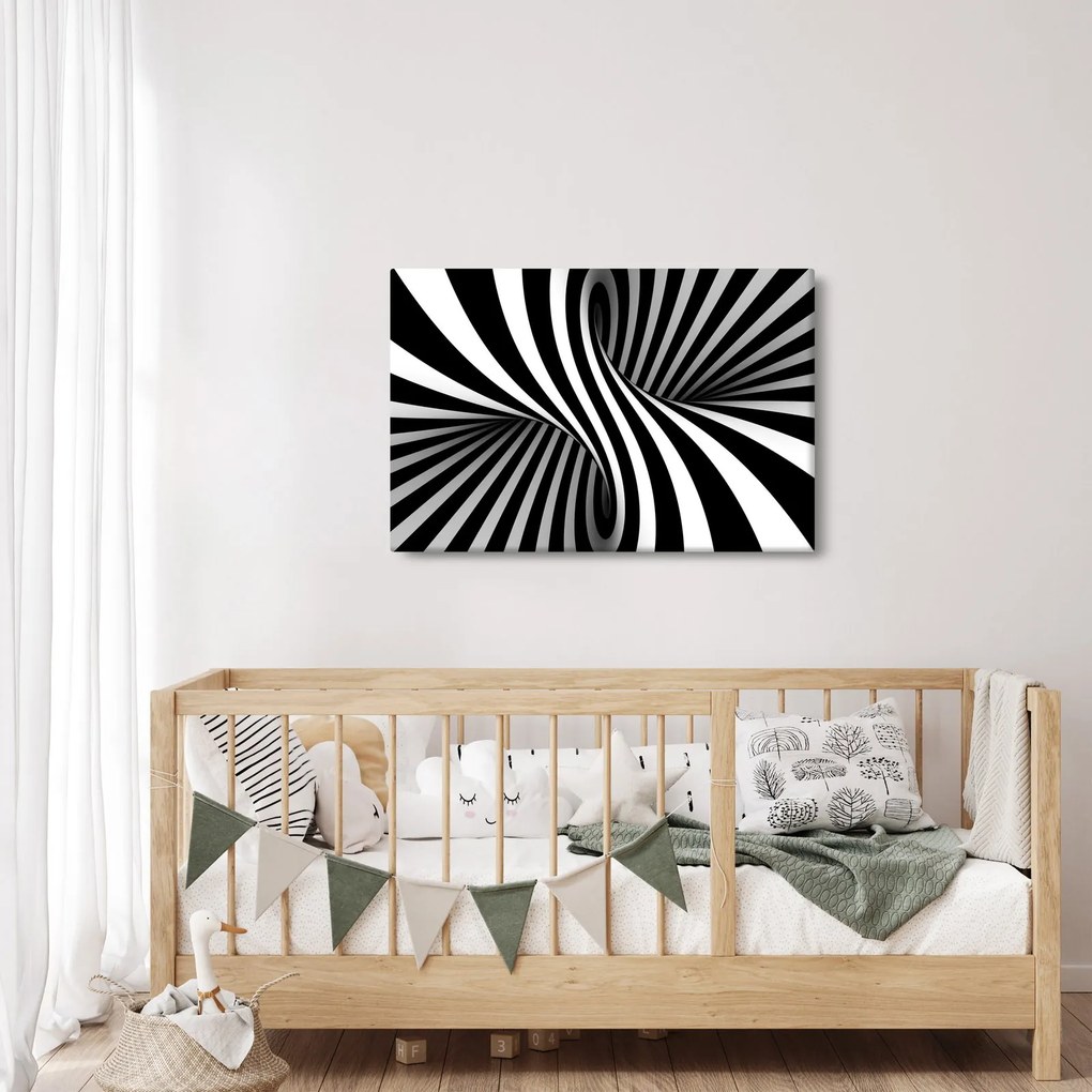 Tablou abstract cu dungi de zebră (90x60 cm)